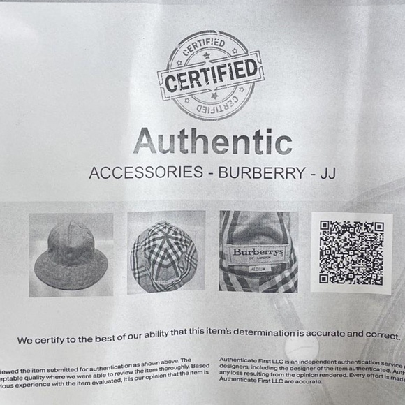 Burberrys of London Bucket Hat Size Medium Tan Beige, Check Inner, COA - Picture 10 of 10
